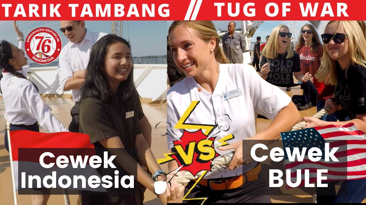SERU BANGET!! LOMBA 17 AGUSTUSAN DI KAPAL PESIAR | CEWEK BULE VS CEWEK INDONESIA
