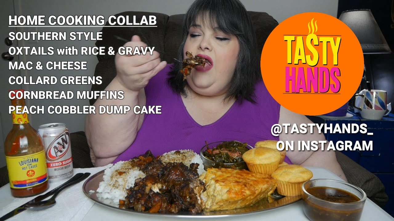 Collab with @Tastyhands_ on Instagram * Southern Style Oxtails * Soul Food * Home Cooking Mukbang