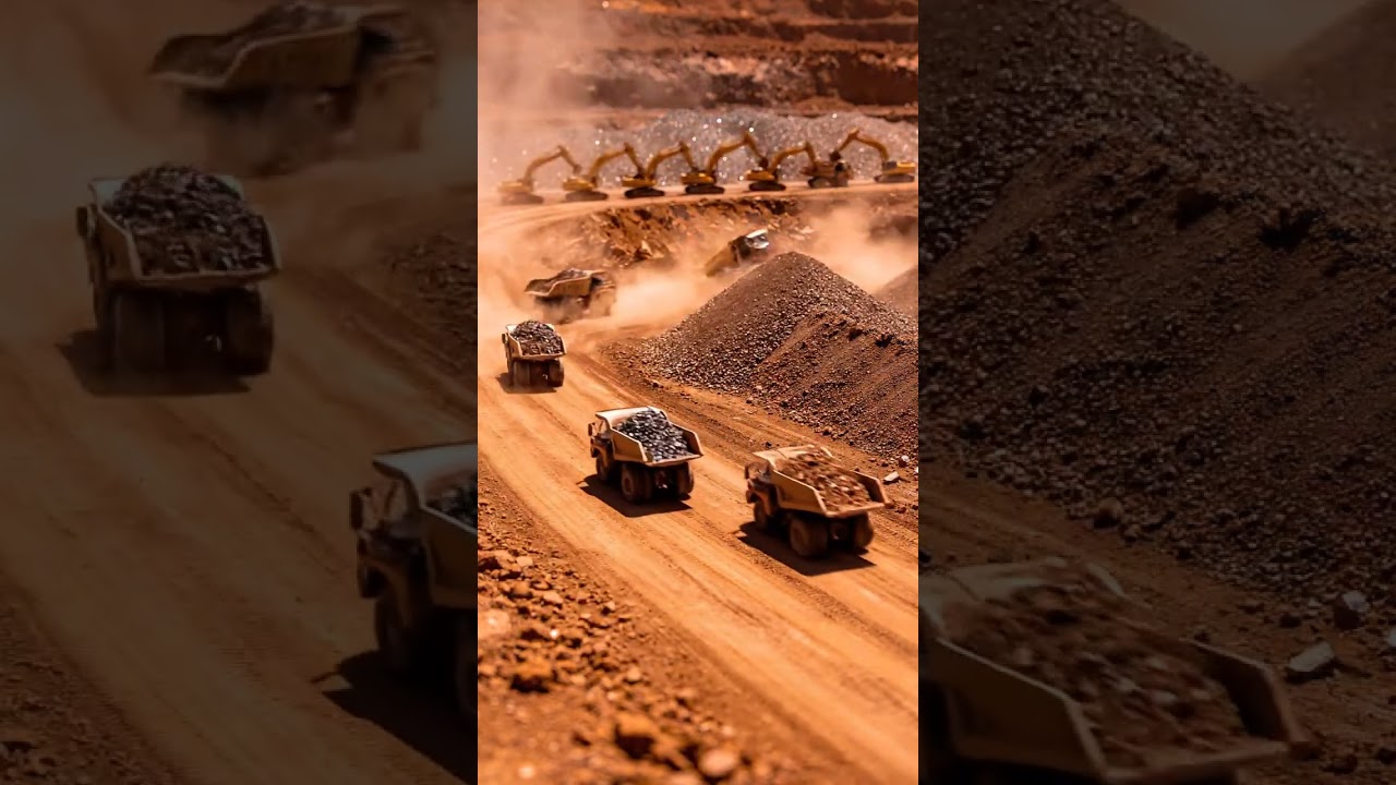 Raw Power: Gigantic Dump Trucks in Action at the Mine! 🏗️