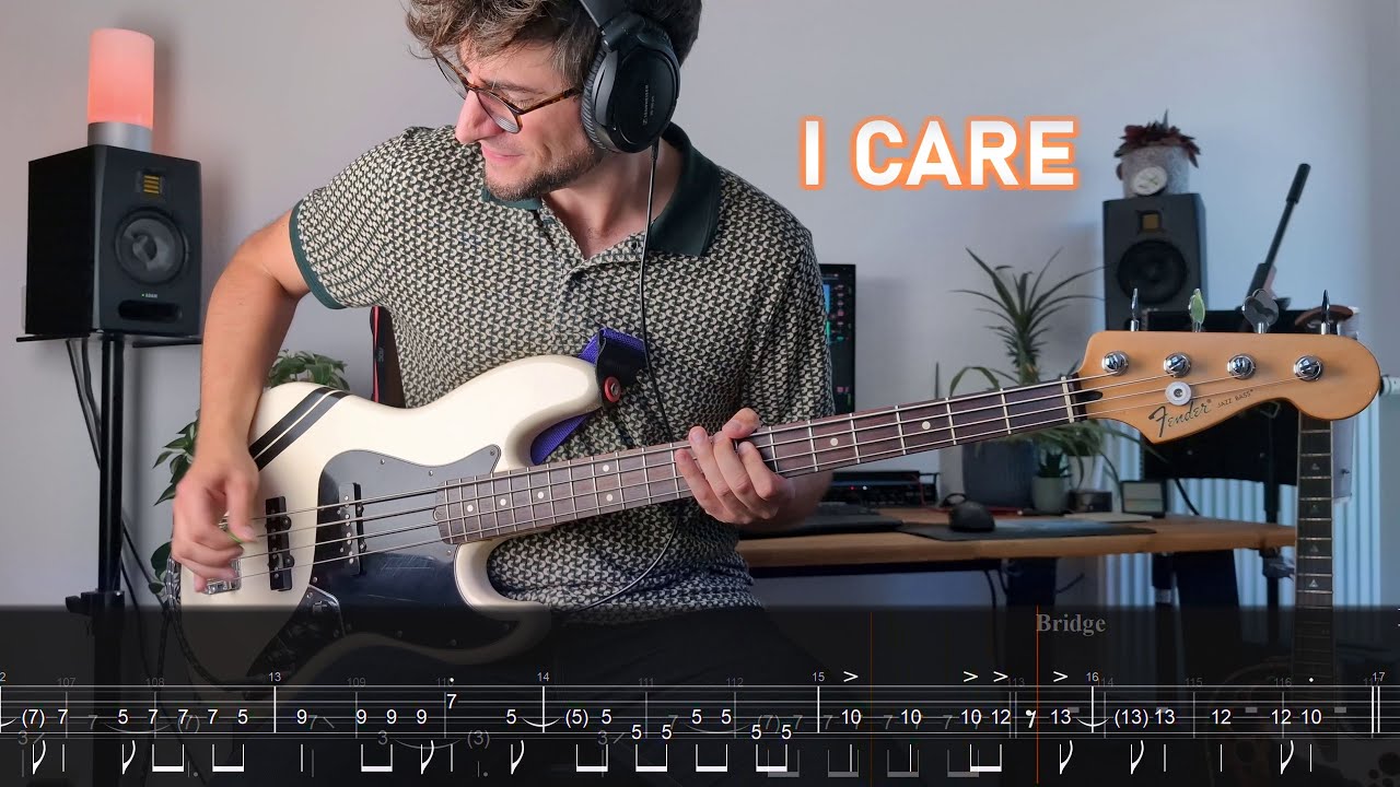Turnstile - I CARE (Bass Cover With TAB And LYRICS)