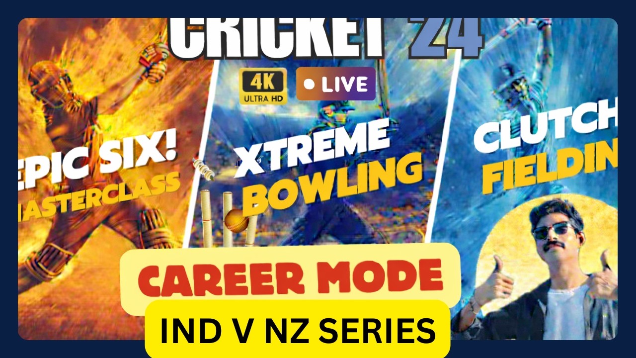 CRICKET 24 CAREER MODE IND V NZ SERIES | CBL | LAVXTREME