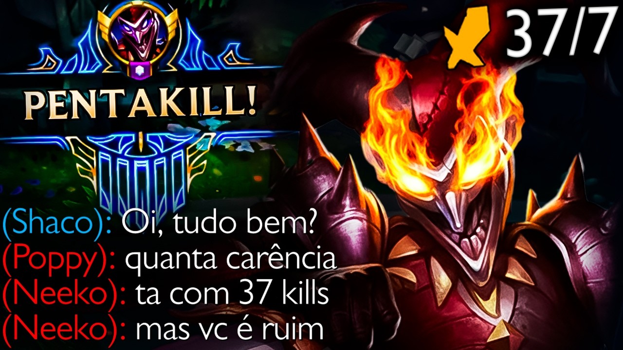 *INÉDITO* FIZ SHACO COM 7 ITENS, 37 KILLS E DANDO 1 HIT EM GERAL KKKKKKKK