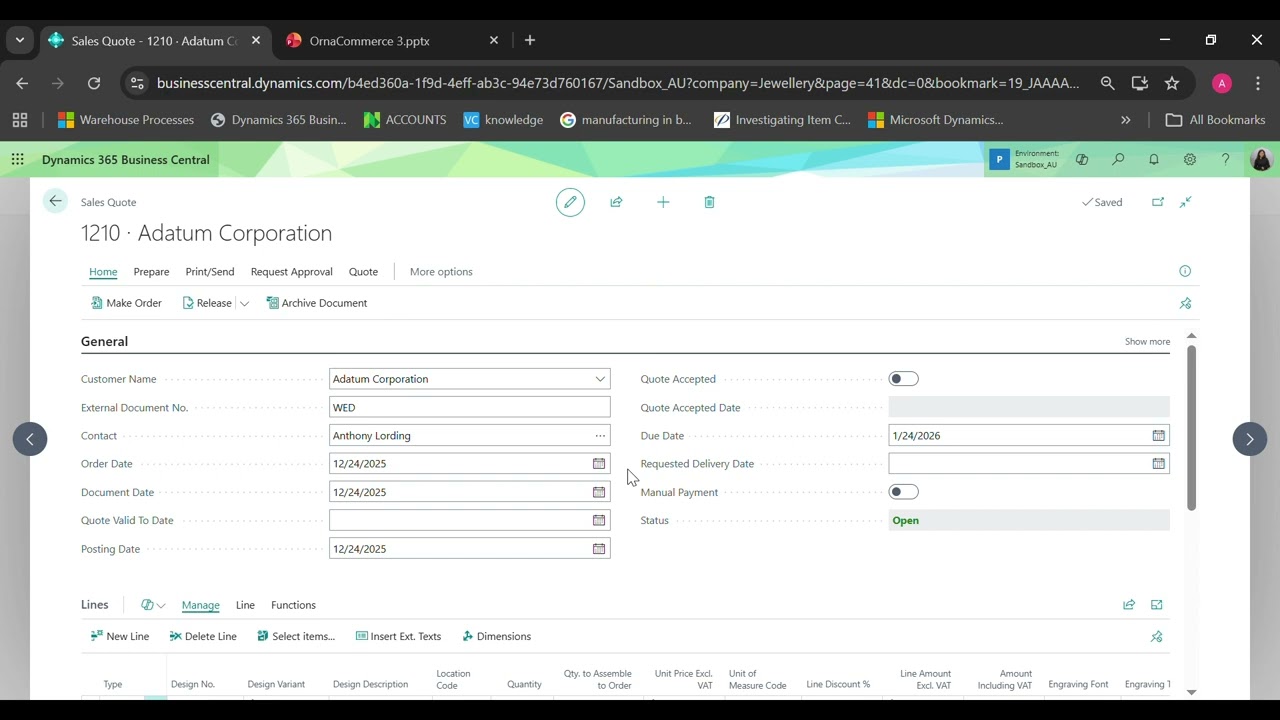 OrnaCommerce – Jewellery ERP & eCommerce Integration for Dynamics 365 Business Central