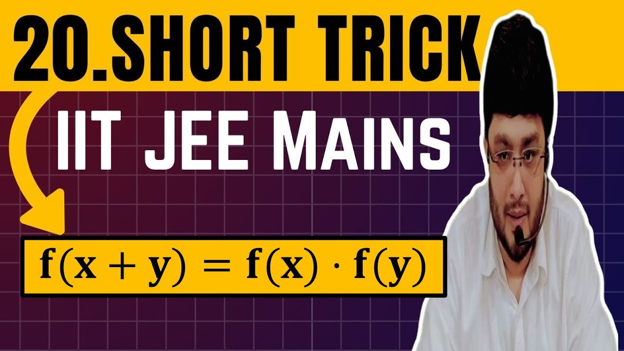 JEE Mains Short Trick 20 | JEE PYQ Functional Equation Short Trick | JEE Maths Time Saver Concept