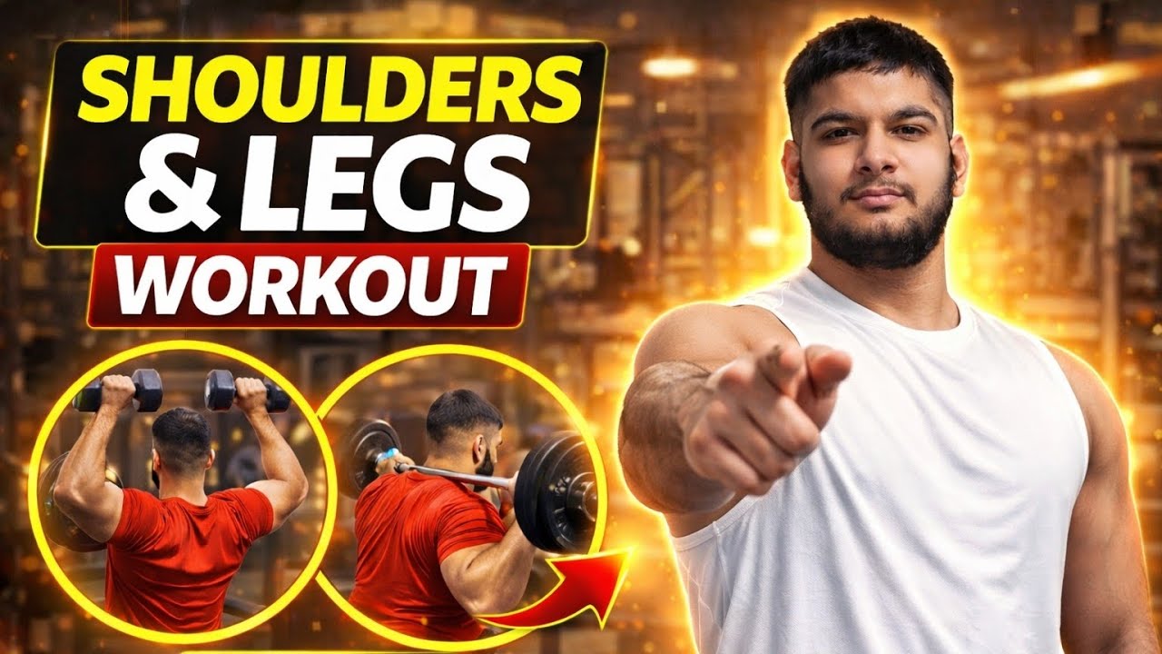 WIDE SHOULDERS & STRONG LEGS | Complete Workout 🔥 #ShoulderWorkout#LegDay#GymWorkout#ShoulderAndLegs