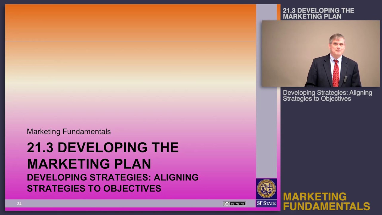 Topic 21.3 Developing the marketing plan - Developing strategies: Aligning strategies to objectives