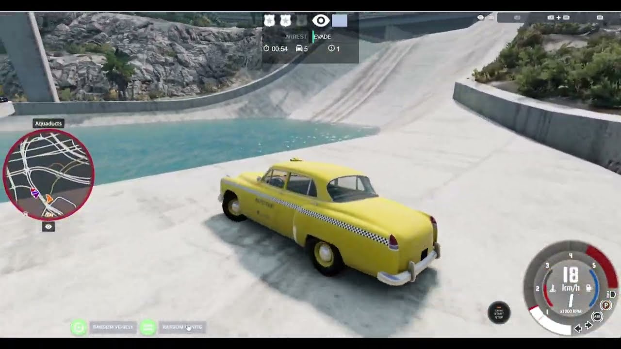 BEAMNG police chases with random vehicles!