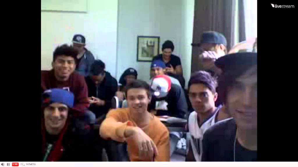 Justice Crew, Reece Mastin and the Janoskians Twitcam 5/12/12 Part 1/2