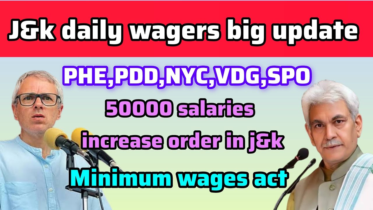  SPOS AND ALL DAILY WAGERS Big update in Jammu and Kashmir by JAVID AHMAD RANA