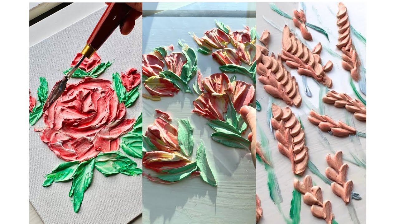 Discover How To Create Beautiful Textured Floral Paintings/ Top 3 flower texture