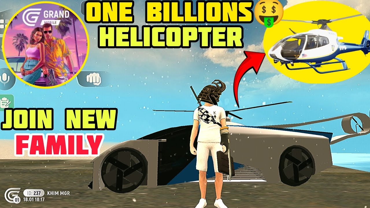 One Billions🤑Helicopter🚁In Grand Mobile RP life Simulator ? New Family Joined✔️? #gtarp#gta#grandrp