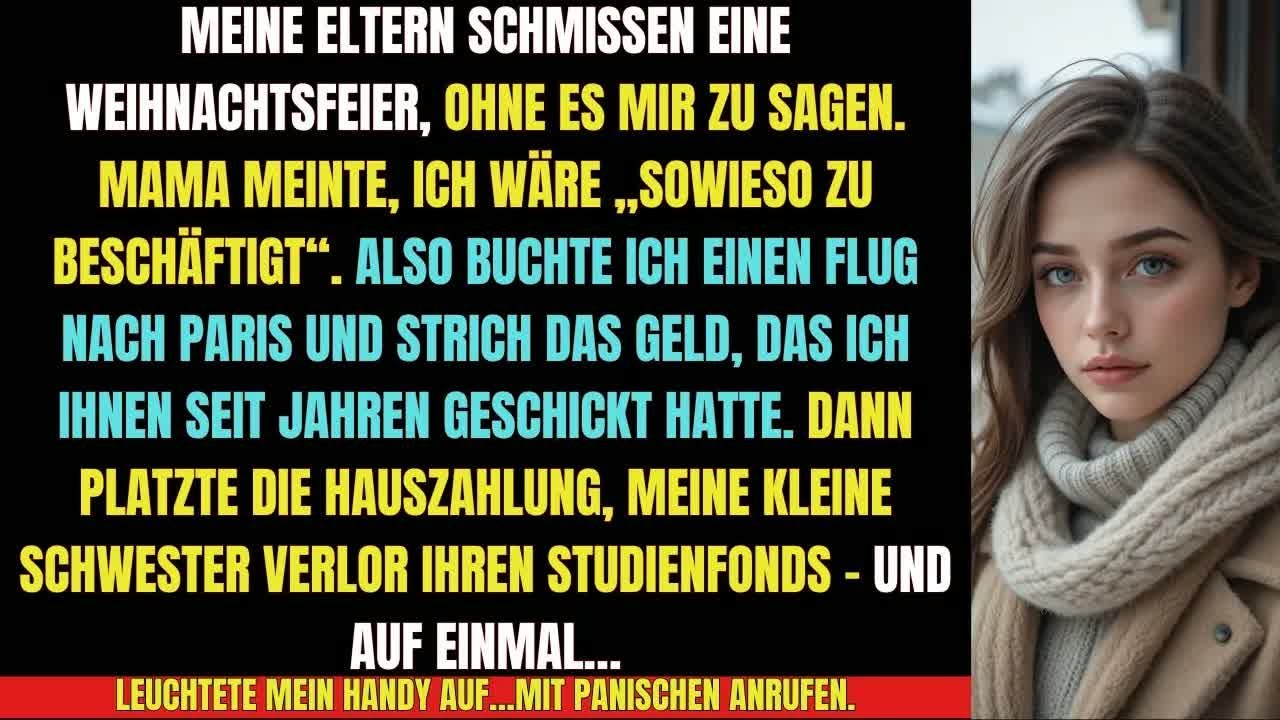 🔥 „Meine Eltern feierten Weihnachten ohne mich – also flog ich nach Paris & alles brach zusamme