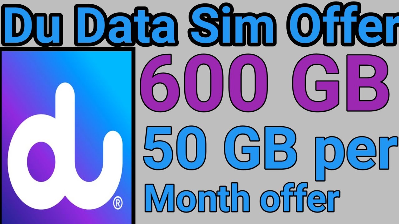 How To Get 600 GB DATA In Du Sim||du sim 50 Gb per month data sim