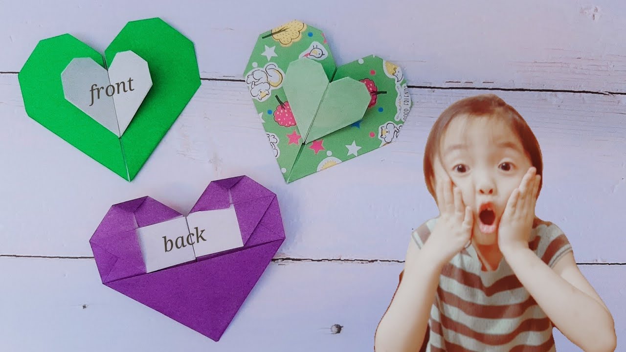 Origami Double hearts.【摺紙藝術】心心相印、雙愛心。Doble corazon.