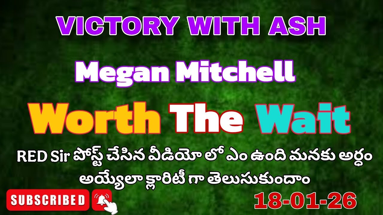 Victory With Ash in telugu | Megan Mitchell | Worth the Wait | మనం పూర్తి క్లారిటీగా తెలుసుకుందాం