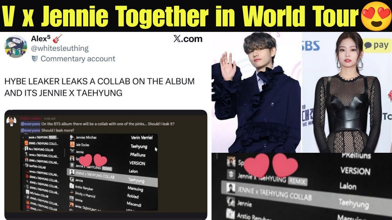 BTS V x Jennie Together Confirmed in World Tour 2026 🤯 Taennie Collab Confirmed 😭 BTS V Jennie LIVE 
