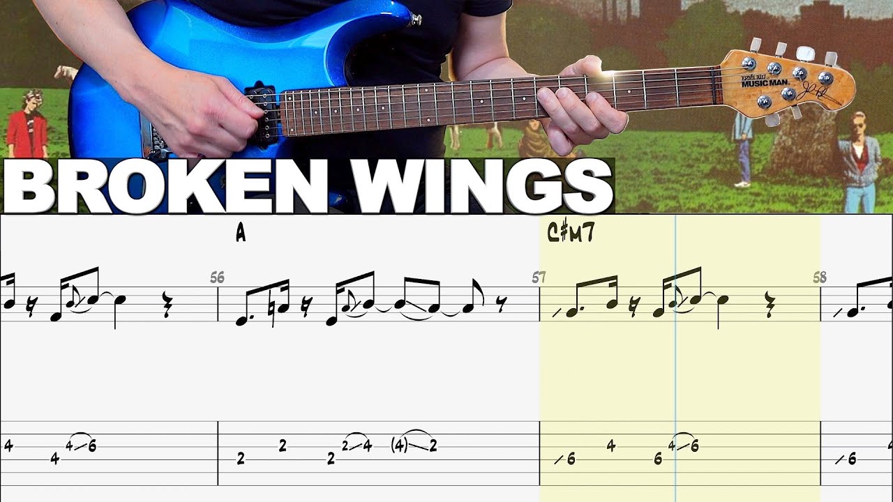 Mr. Mister - Broken Wings | Guitar cover WITH TABS | + Solo STEVE LUKATHER |