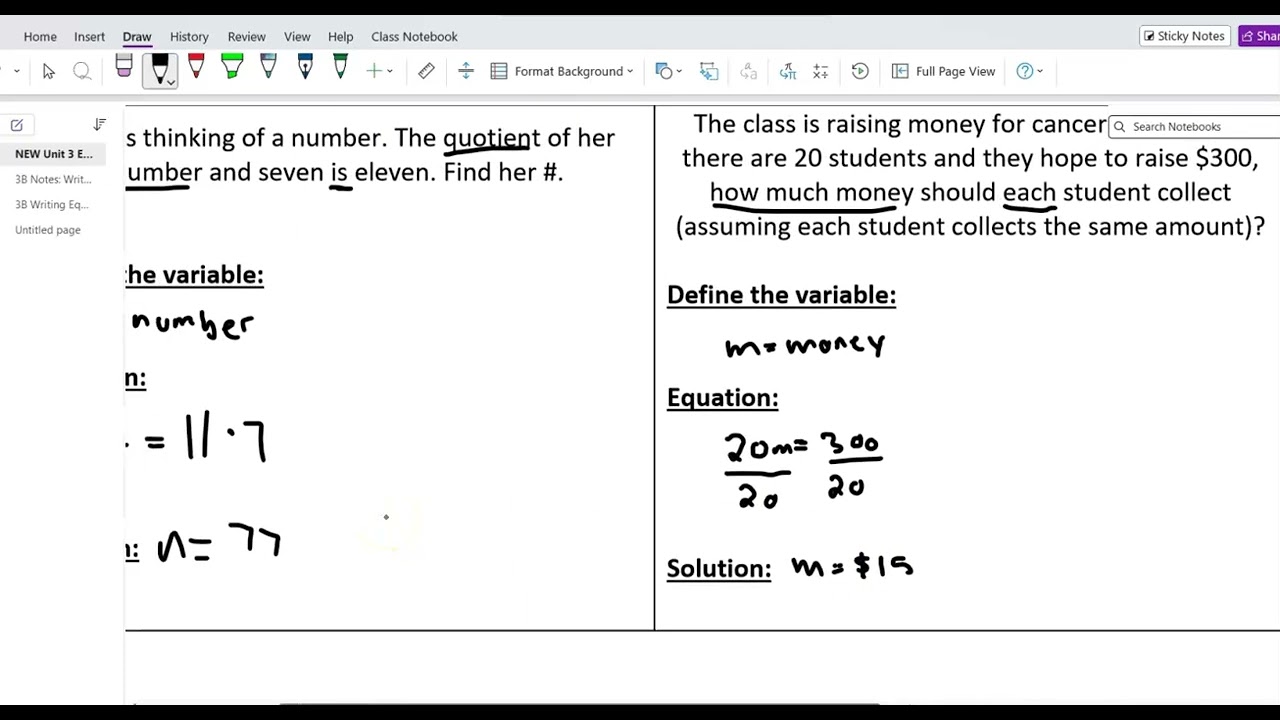 3F Notes Writing Equations