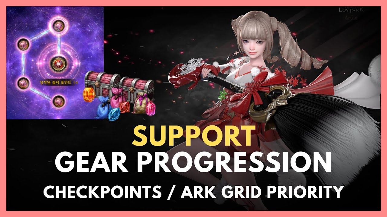 [Lost Ark] Support Gear  Progression Guideline / Arkgrid Pity Priority