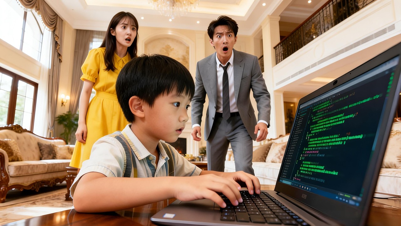 6살 천재 귀요미가 CEO 아빠 회사 해킹해 50억 손실, 회장이 무릎 꿇고 용서를 빈다.