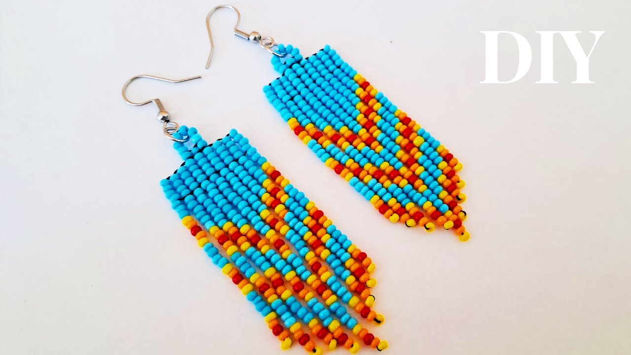 Beaded Earrings for a Fun Summer Look// Beaded Fringe Earrings//Beautiful Seed Beads Earrings