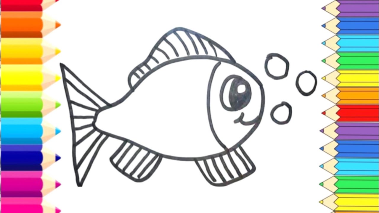  How to Draw a Fish Step by Step | Easy Fish Drawing for Kids | Coloring Fun
