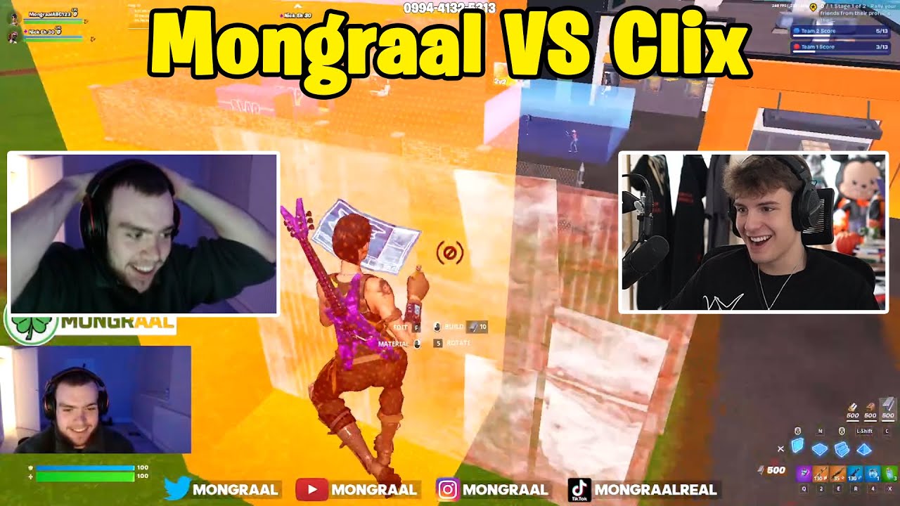 Mongraal VS Clix 2v2 TOXIC Realistic PvP w/ Nick Eh 30 & SanchoWest!