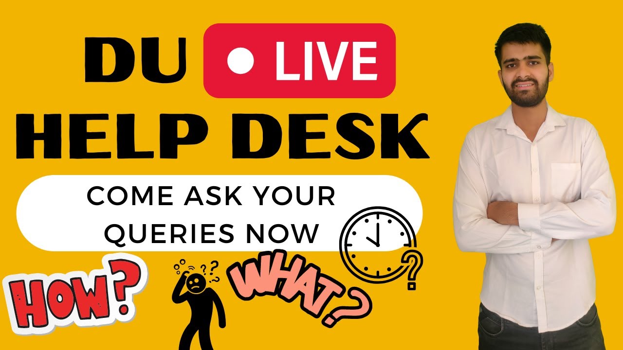 Delhi University(DU) admission 2022 online help desk.Free live session.