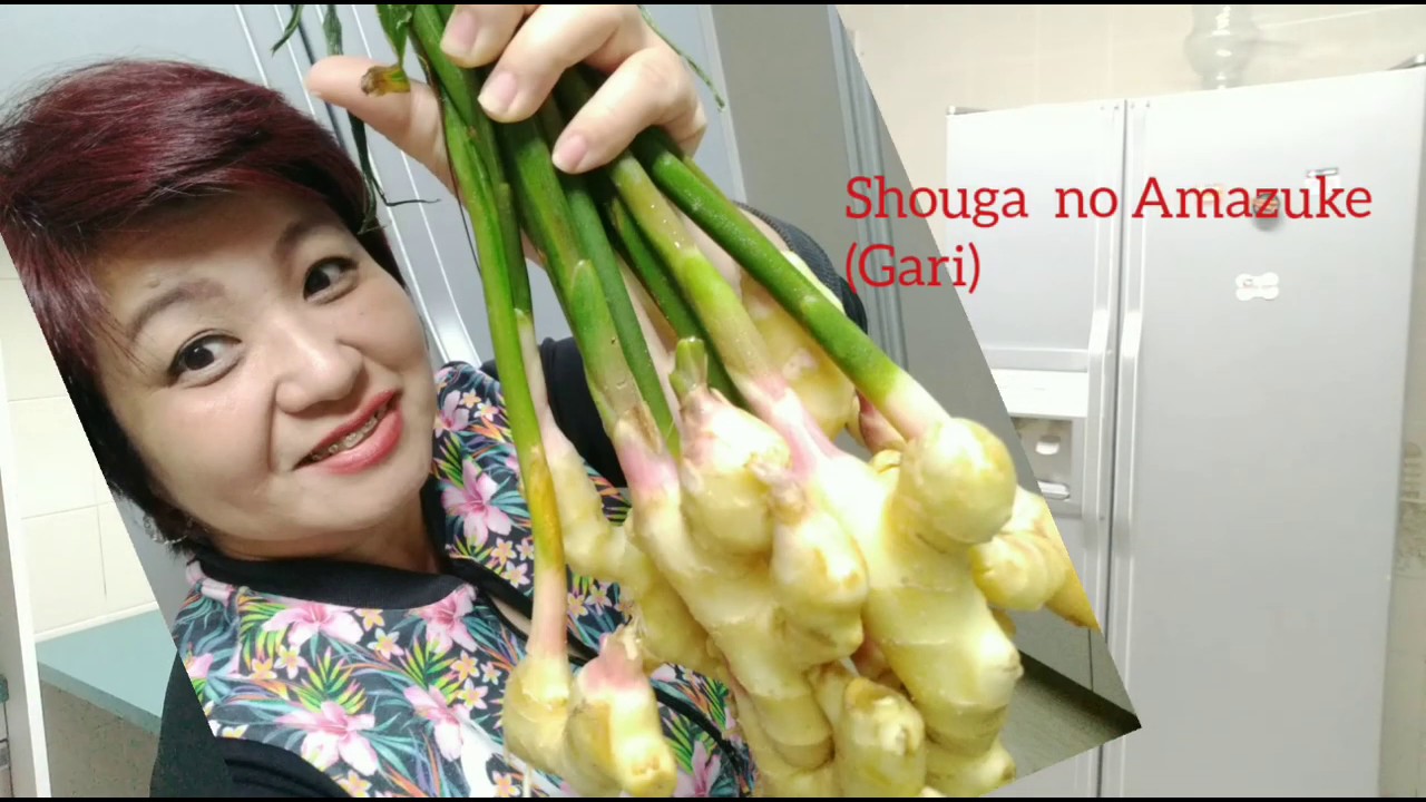 Conserva simples de Gengibre agridoce (Shouga no Amazuke ou Gari) VEJA A DESCRIÇÃO DO VÍDEO