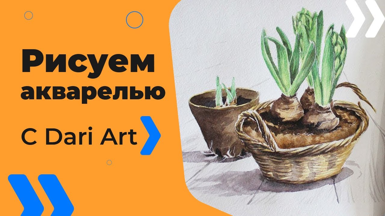 Как нарисовать гиацинт акварелью! #Dari_Art