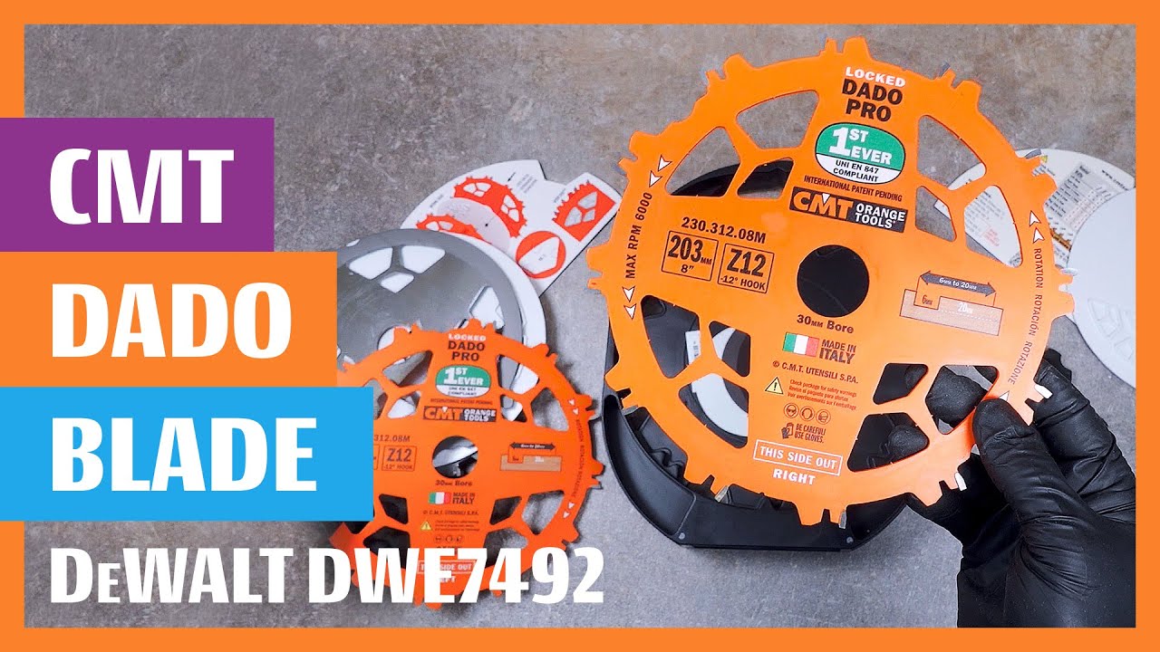CMT DADO PRO Blade for grooving used on the table saw DeWALT DWE7492 made Dado Plate Throat