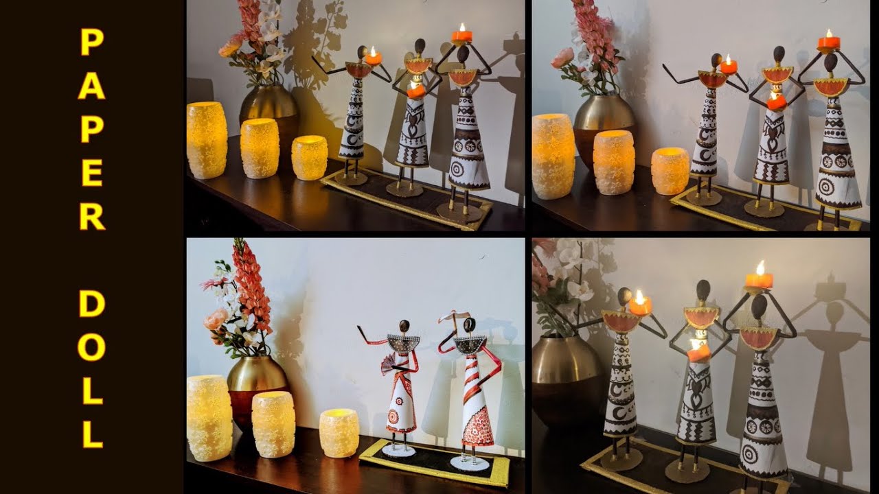 How to make paper doll | African doll | Room decoration ideas | Paper Craft