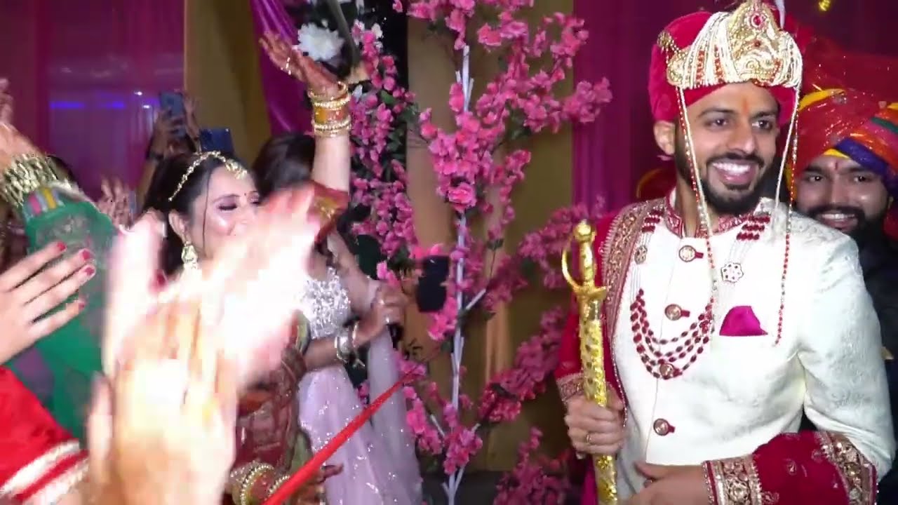 Viral Ribbon cutting ceremony in Punjabi Wedding ! Punjabi Boliyan! Ribbon Cutting! 