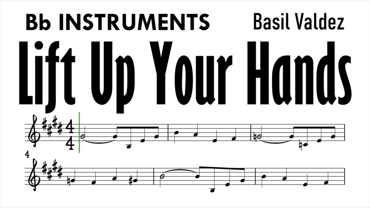Lift Up Your Hands Bb Instruments Sheet Music Backing Track Play Along Partitura