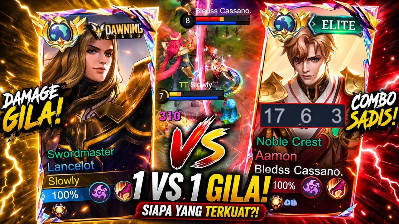 SUPER HARD GAME‼️GLOBAL LANCELOT VS GLOBAL AAMON | GAMEPLAY TOP GLOBAL LANCELOT - MLBB