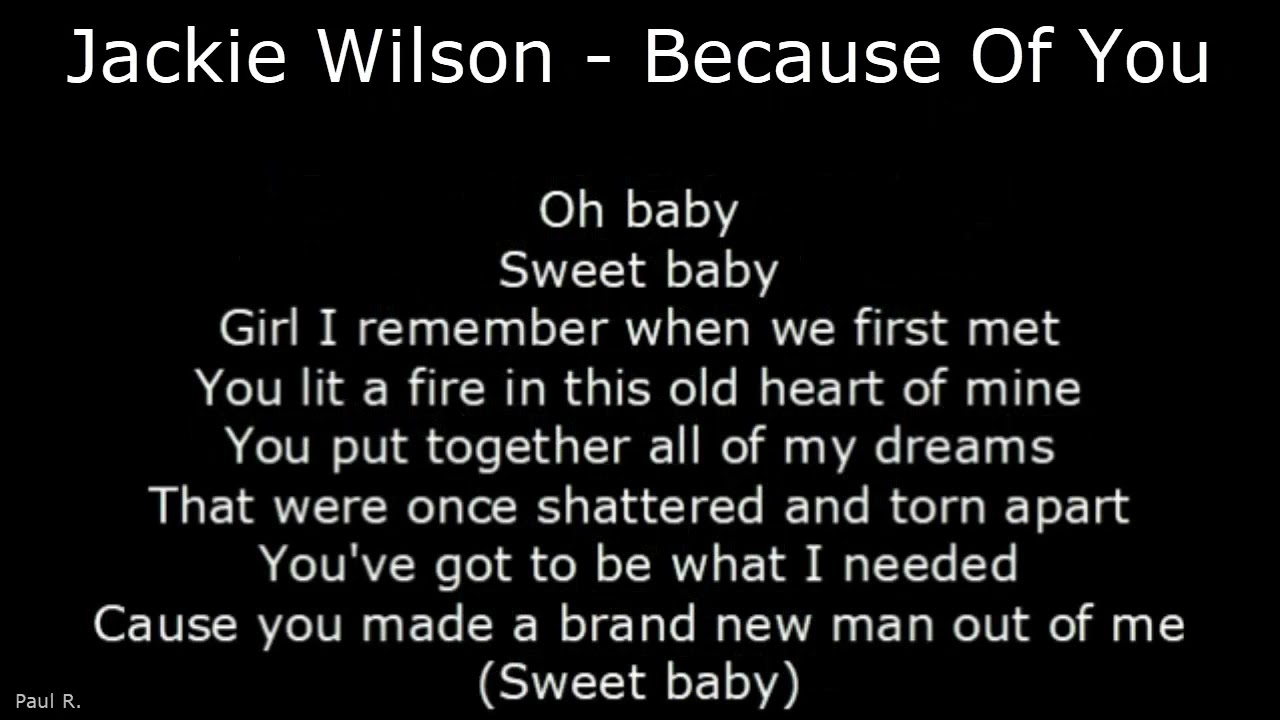 Northern Soul - Jackie Wilson - Because Of You - With Lyrics