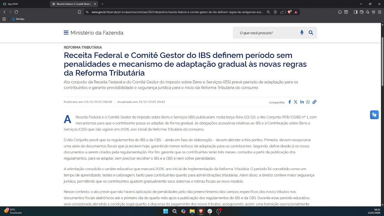 Adequações à Reforma tributária: Emissão de notas com IBS/CBS no AgroHUB