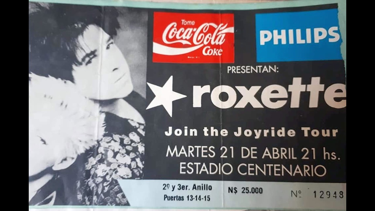 ROXETTE - Montevideo, Uruguay, 21 de abril de 1992, Estadio Centenario.