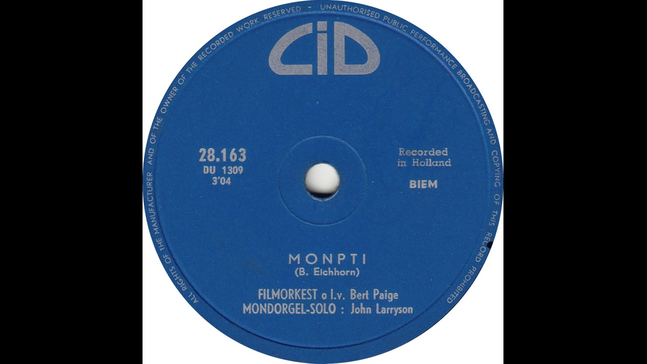 Filmorkest(olv Bert Paige) - Monpti