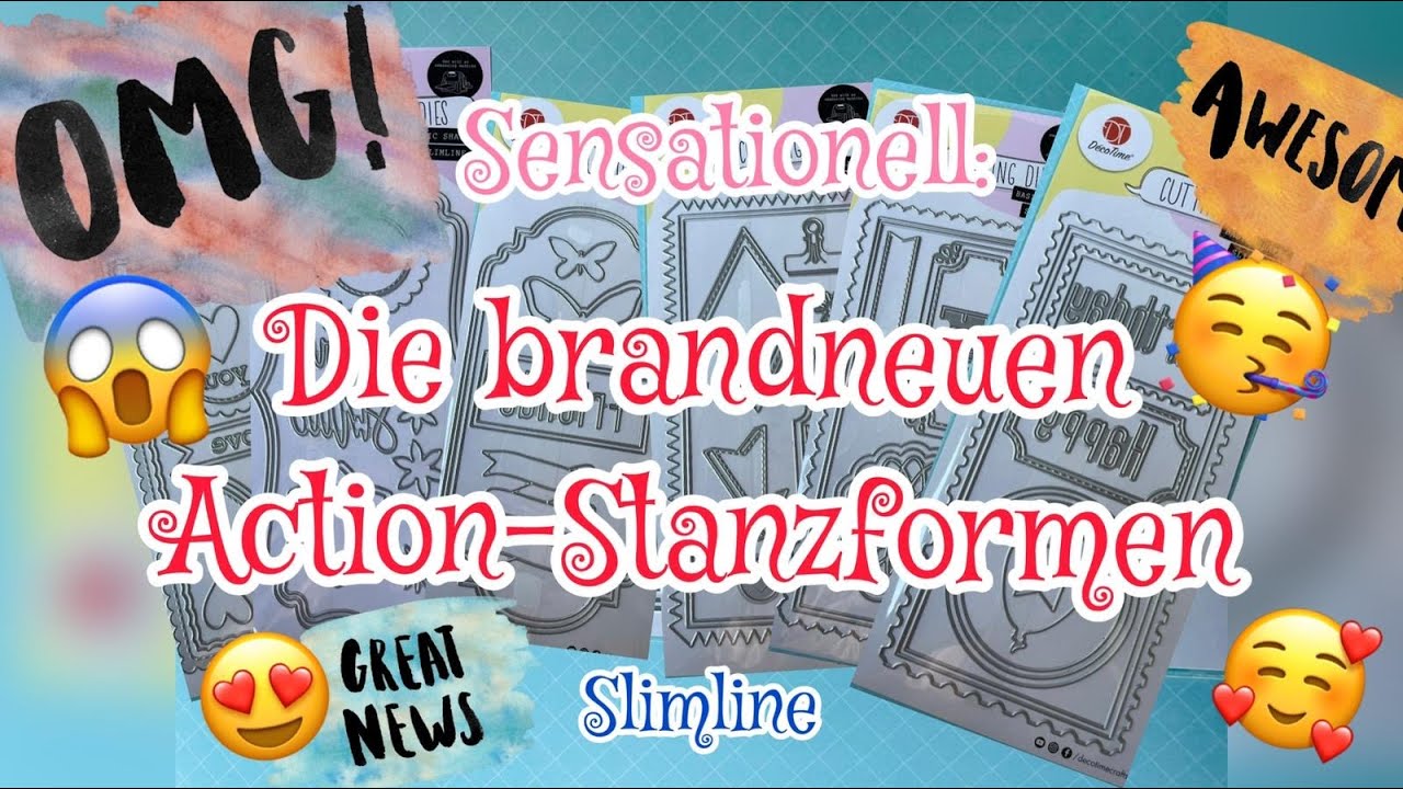 Action Haul alle neue Slimline Stanzen mit Test   Alle Stanzen ausgestanzt 👍❤️🤩