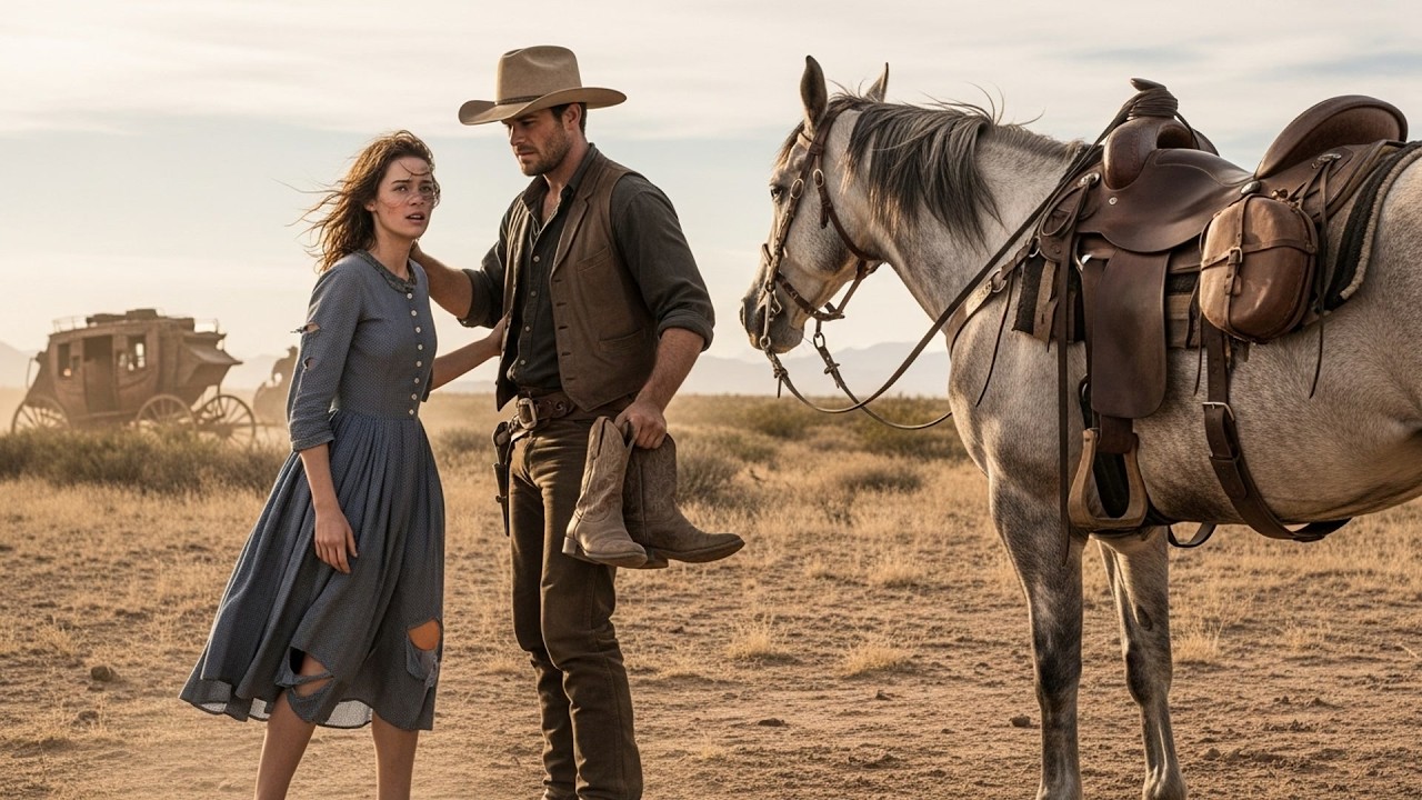 She Was Running Barefoot Through The Desert, The Cowboy Gave Her His Boots And His Horse