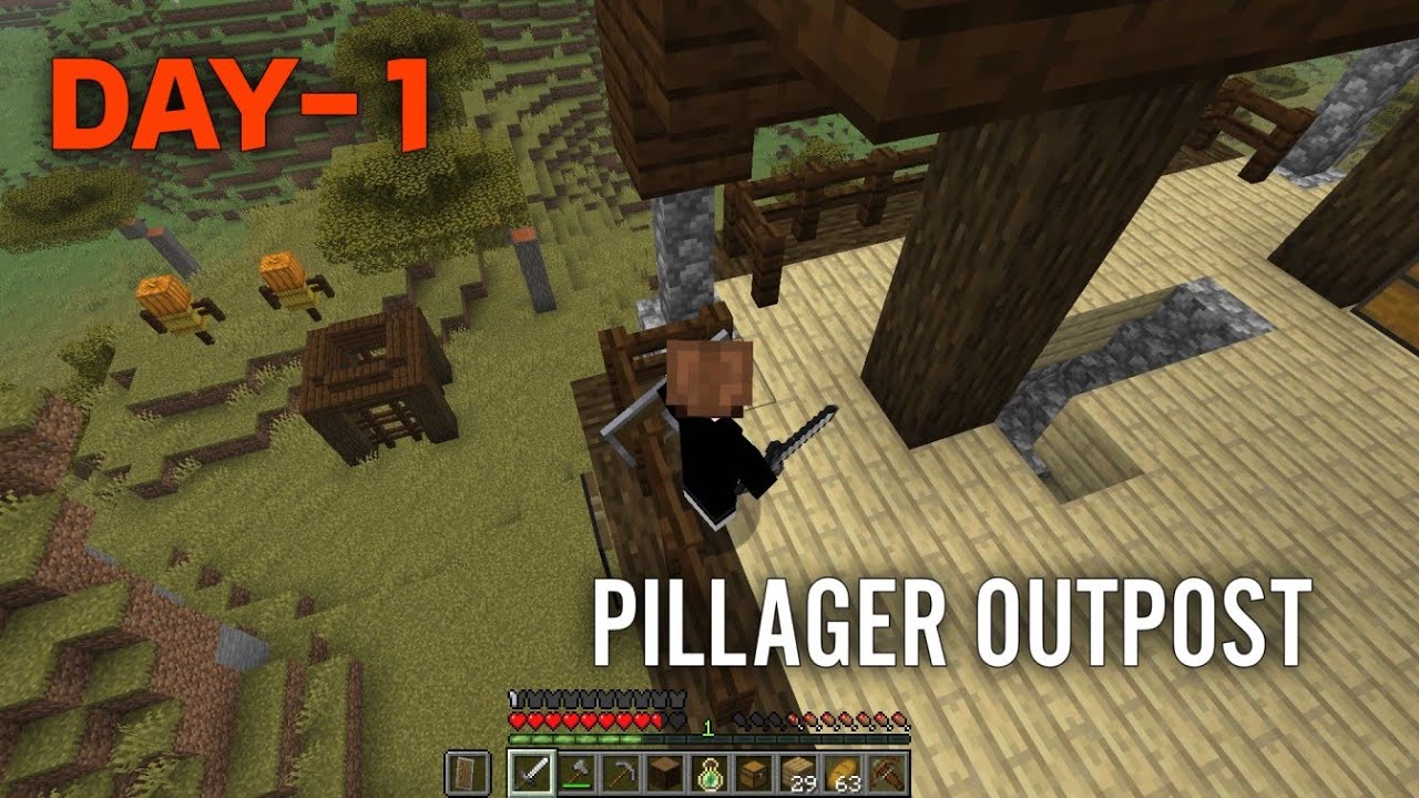 I FOUND PILLAGER OUTPOST 💀 (#DAY 1)