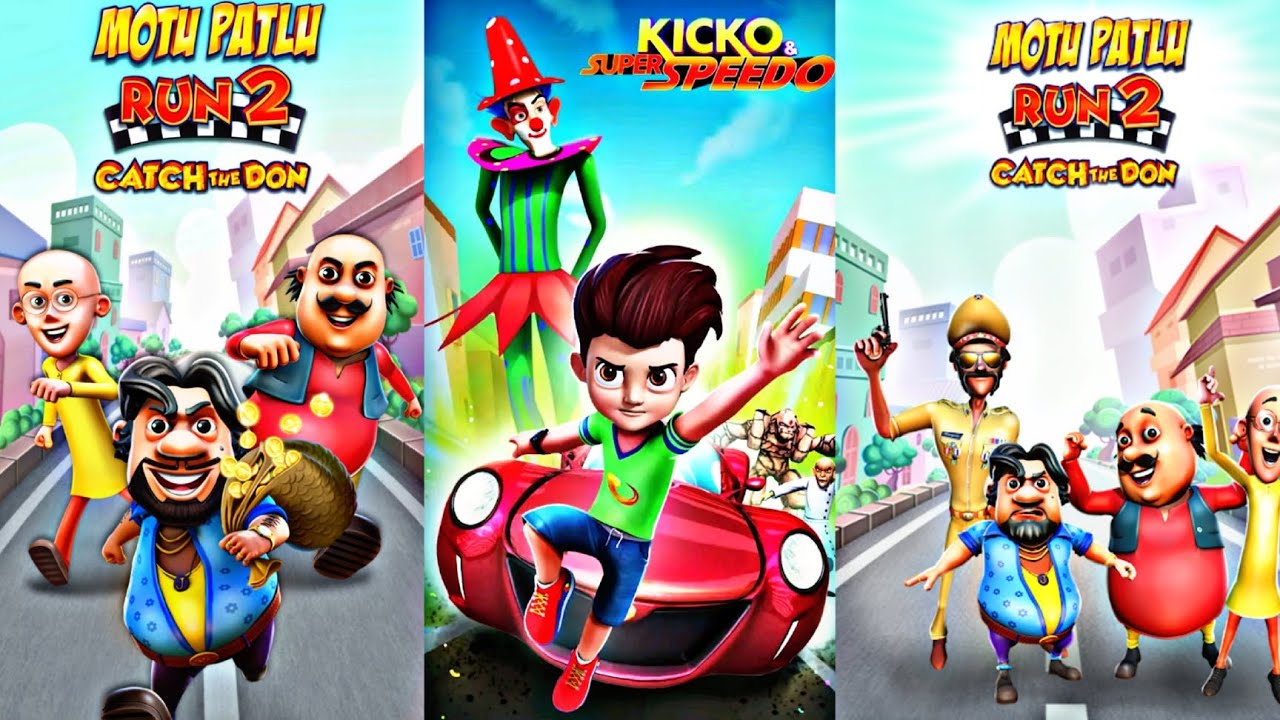 Motu Patlu Run 2 Gameplay | Kicko And Super Speedo Mobile Game | Motu Patlu Mobile Game 🤩❤️