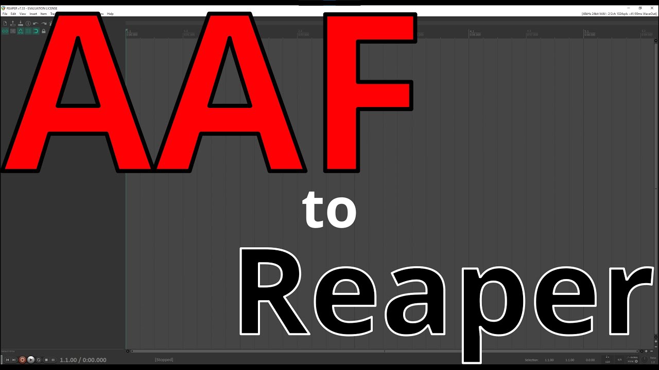 How to import AAF file to Reaper for free