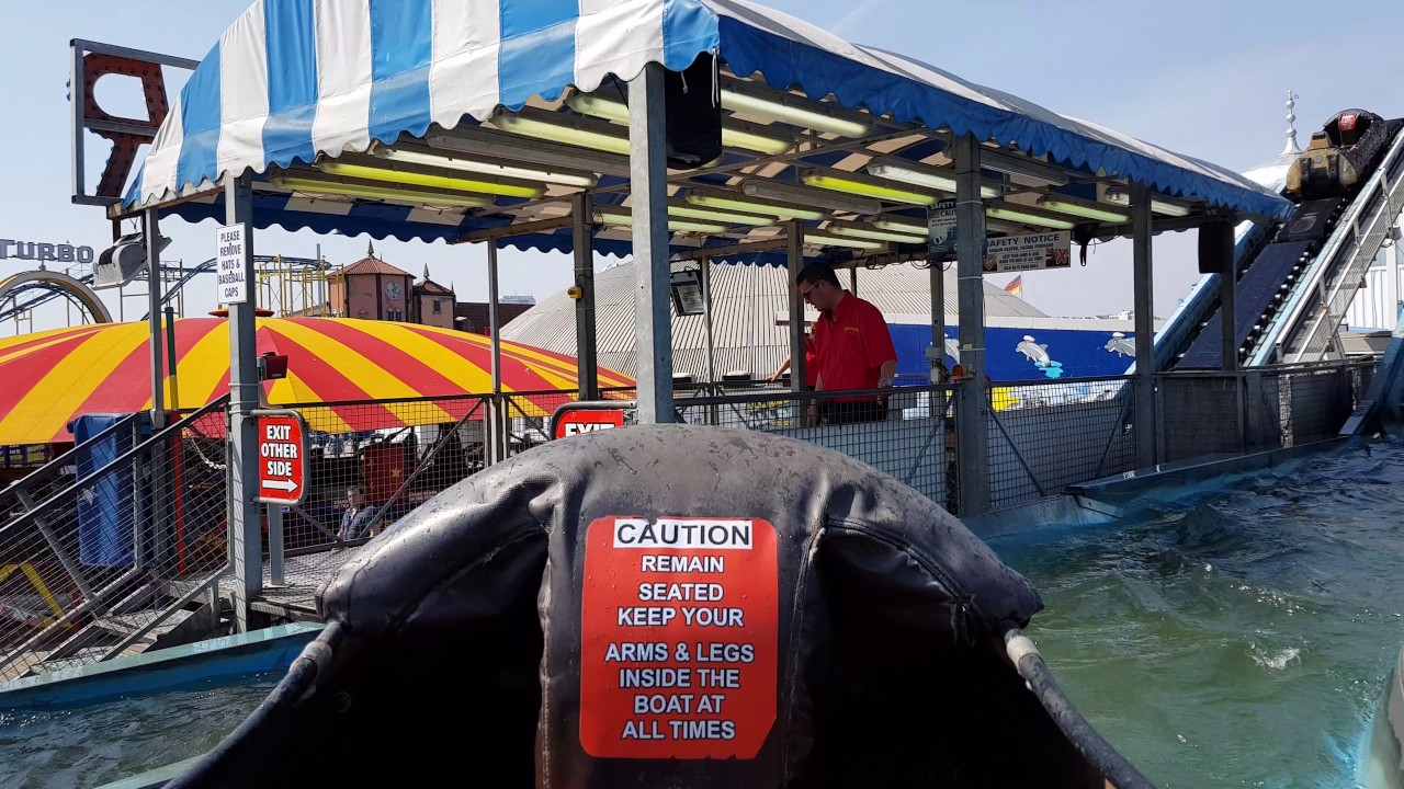 Wild River Log Flume-Brighton Pier 4K ULTRA HD video