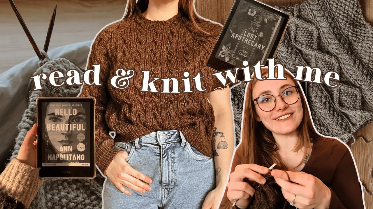 cozy bookish knitting vlog 📖🌨️🎧 organizing my knits, sleeve island, a 5 star book & a 2.5 star&hellip; 🌝