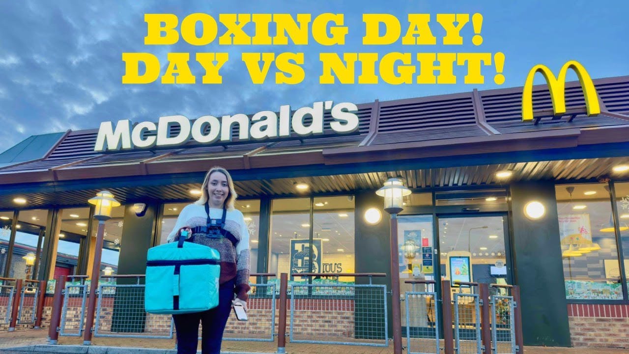 Boxing Day Uber Eats Day VS Night!