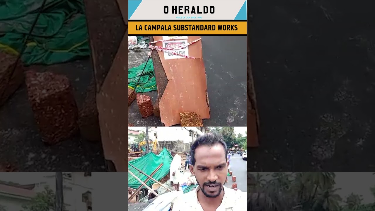 SUBSTANDARD WORKS: Road caves-in at La Campala Colony, Miramar