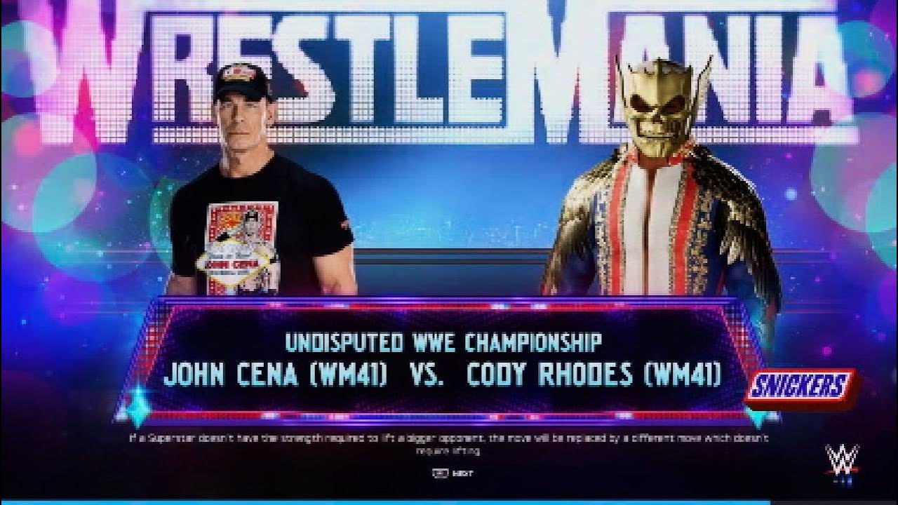 John Cena vs Cody Rhodes WWE Undisputed title