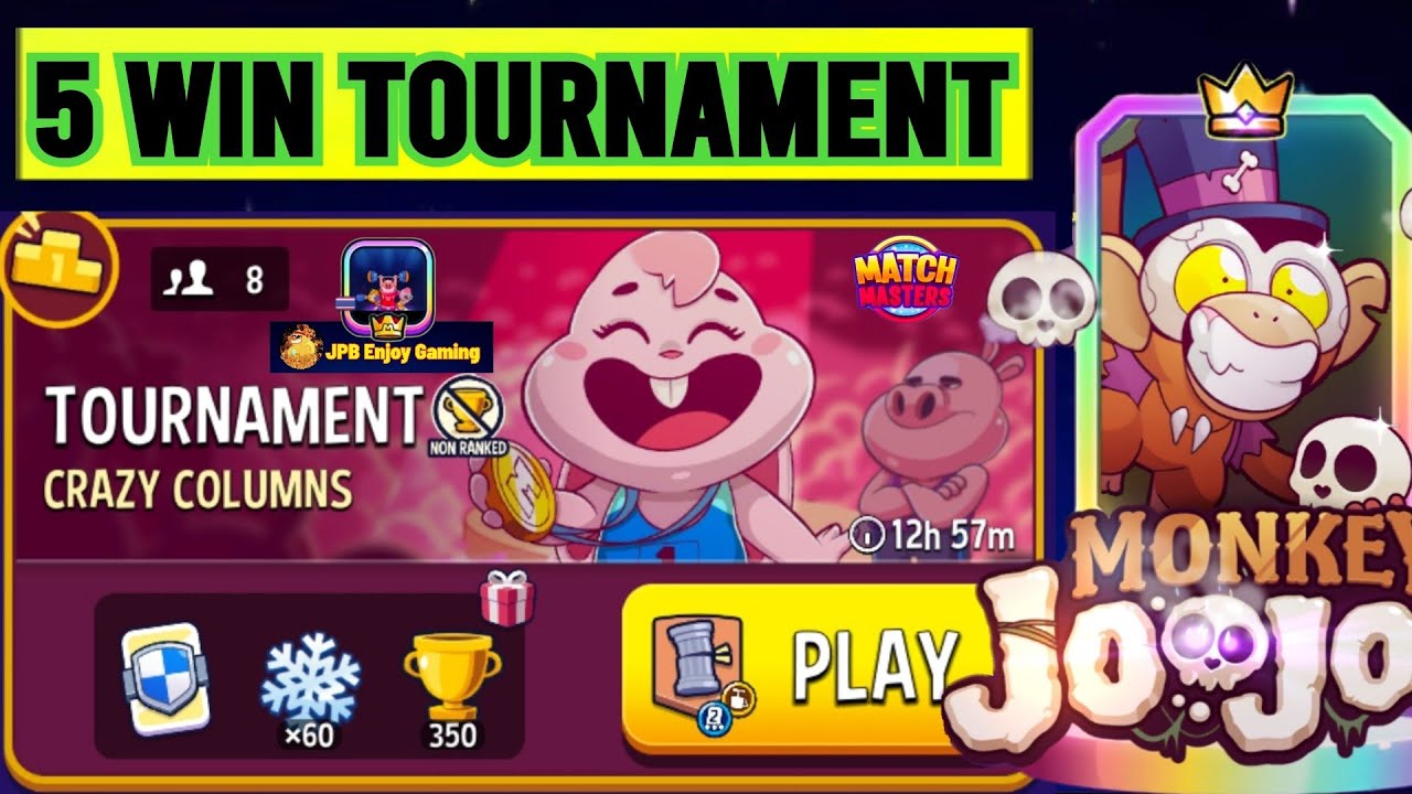 5 Win/ Crazy Columns+Blow 'Em Up Tournament Prizes Booster Shields /Match Masters